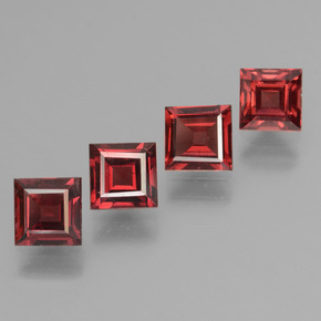 Achetez naturel ct rouge grenat pyrope gems, carré, en provenance mozambique chez gemselect. en stock, livraison internationale!