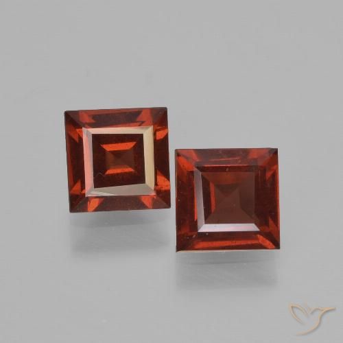 1.41ctw Naturel Rouge foncé Grenat pyrope, Carré, VS