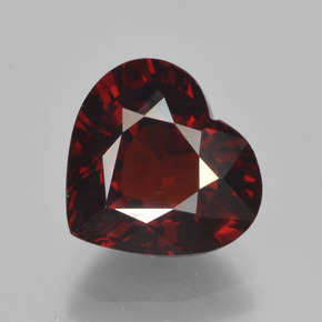 Grenat pyrope Rouge naturelle Forme de coeur, 3.28 ct, VVS-VS