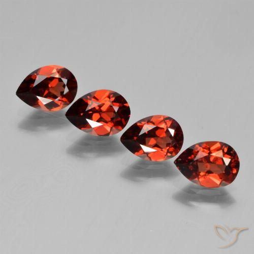 3.34ctw Naturel Rouge groseille Grenat pyrope, En forme de poire, VS