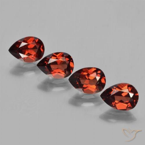 Achetez naturel 3,53ct rouge grenat pyrope gems, en forme de poire, en provenance mozambique chez gemselect. en stock, livraison internationale!