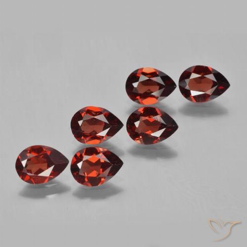 4.44ctw Naturel Rouge foncé Grenat pyrope, En forme de poire, VVS-VS