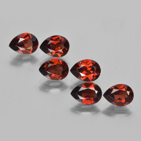 Achetez naturel 5,47ct rouge grenat pyrope gems, en forme de poire, en provenance mozambique chez gemselect. en stock, livraison internationale!
