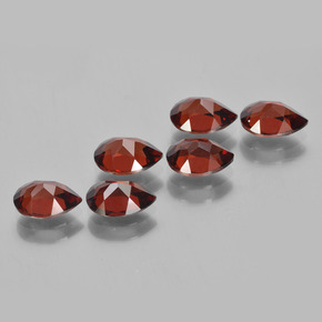 Achetez naturel 5,47ct rouge grenat pyrope gems, en forme de poire, en provenance mozambique chez gemselect. en stock, livraison internationale!