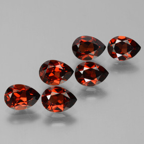 Achetez naturel 5,67ct rouge vif grenat pyrope gems, en forme de poire, en provenance mozambique chez gemselect. en stock, livraison internationale!