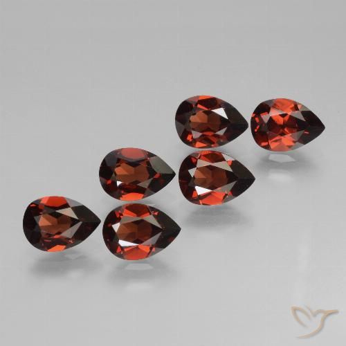 5.02ctw Naturel Rouge foncé Grenat pyrope, En forme de poire, VVS-VS