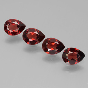 Achetez naturel 3,09ct rouge grenat pyrope gems, en forme de poire, en provenance mozambique chez gemselect. en stock, livraison internationale!