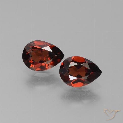 1.65ctw Naturel Rouge foncé Grenat pyrope, En forme de poire, VS