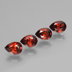 Achetez naturel 3,76ct rouge grenat pyrope gems, en forme de poire, en provenance mozambique chez gemselect. en stock, livraison internationale!