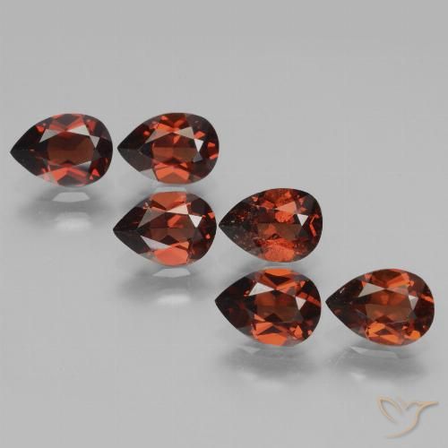 5.16ctw Naturel Rouge foncé Grenat pyrope, En forme de poire, VS
