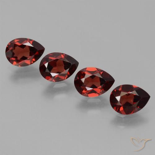 3.56ctw Naturel Rouge foncé Grenat pyrope, En forme de poire, VVS-VS