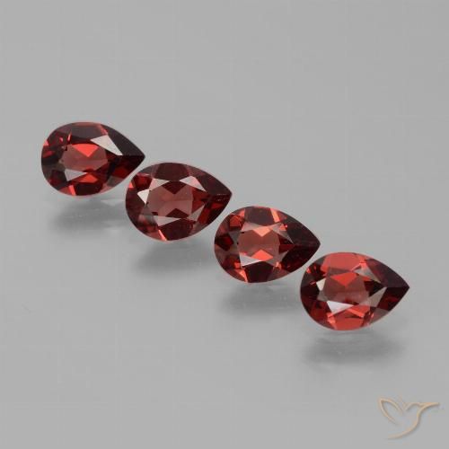 3.06ctw Naturel Rouge foncé Grenat pyrope, En forme de poire, VVS-VS