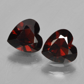 Achetez naturel 1,53ct rouge grenat pyrope gems, forme de coeur, en provenance mozambique chez gemselect. en stock, livraison internationale!