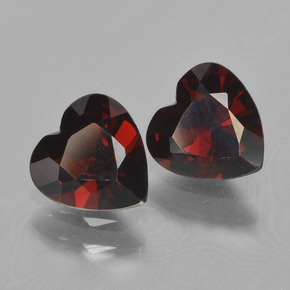 Achetez naturel 1,53ct rouge grenat pyrope gems, forme de coeur, en provenance mozambique chez gemselect. en stock, livraison internationale!