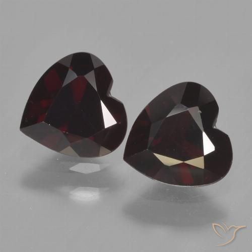 1.71ctw Naturel Rouge foncé Grenat pyrope, Cœur, VVS-VS