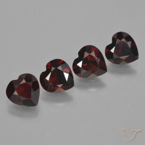 2.91ctw Naturel Rouge noirâtre Grenat pyrope, Cœur, VVS-VS