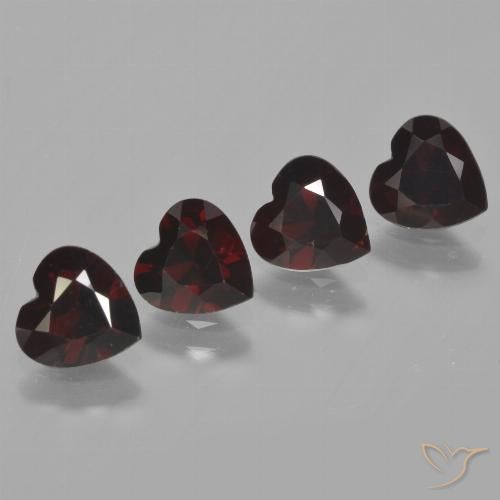 3.24ctw Naturel Rouge noirâtre Grenat pyrope, Cœur, VS