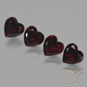 Shop natural 3.81ct Rouge noirâtre Grenat pyrope gems, Cœur, from Mozambique at GemSelect. In stock, global shipping!