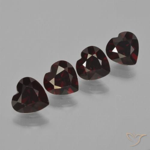 3.17ctw Naturel Rouge foncé Grenat pyrope, Cœur, VVS-VS