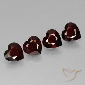 Achetez naturel 3.02ct Rouge foncé Grenat pyrope gems, Forme de coeur, En provenance Mozambique chez GemSelect. En stock, livraison internationale!