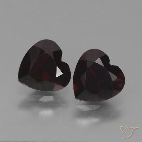 1.78ctw Naturel Rouge foncé Grenat pyrope, Cœur, VVS