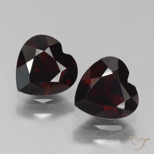 1.80ctw Naturel Rouge foncé Grenat pyrope, Cœur, VVS-VS