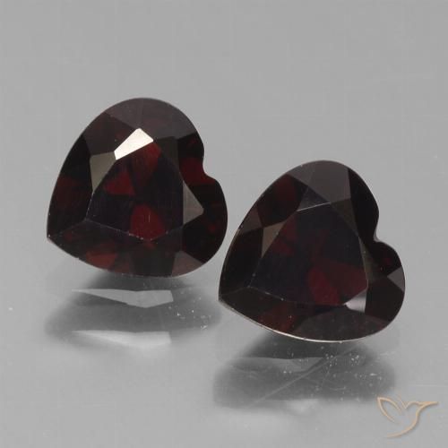 1.82ctw Naturel Rouge noirâtre Grenat pyrope, Cœur, VVS-VS