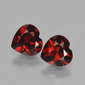Achetez naturel ct rouge grenat pyrope gems, forme de coeur, en provenance mozambique chez gemselect. en stock, livraison internationale!