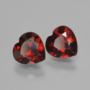 Achetez naturel ct rouge grenat pyrope gems, forme de coeur, en provenance mozambique chez gemselect. en stock, livraison internationale!