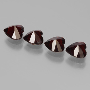 Achetez naturel 3.12ct Rouge noirâtre Grenat pyrope gems, Forme de coeur, En provenance Mozambique chez GemSelect. En stock, livraison internationale!