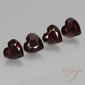 Achetez naturel 2.98ct Rouge foncé Grenat pyrope gems, Forme de coeur, En provenance Mozambique chez GemSelect. En stock, livraison internationale!