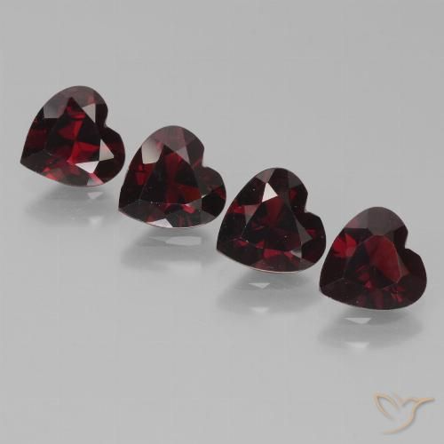 3.16ctw Naturel Rouge noirâtre Grenat pyrope, Cœur, VVS-VS