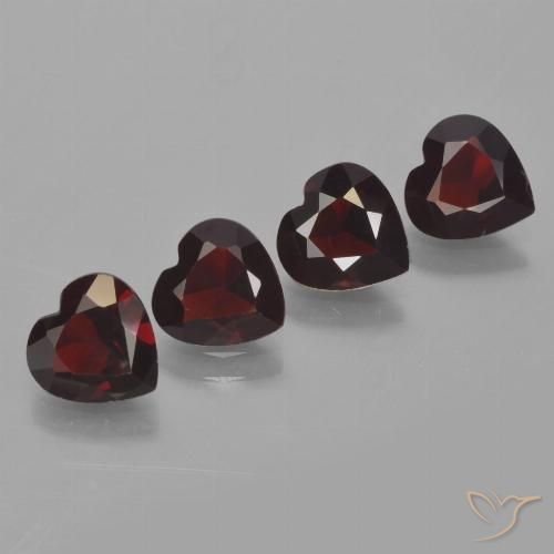 3.17ctw Naturel Rouge foncé Grenat pyrope, Cœur, VVS-VS