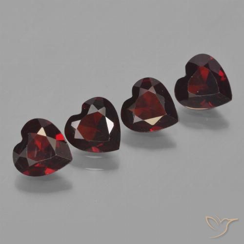 Achetez naturel 2,95ct rouge grenat pyrope gems, forme de coeur, en provenance mozambique chez gemselect. en stock, livraison internationale!