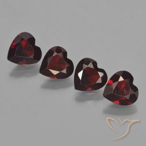 Achetez naturel 2,95ct rouge grenat pyrope gems, forme de coeur, en provenance mozambique chez gemselect. en stock, livraison internationale!