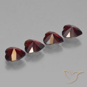 Achetez naturel 2,95ct rouge grenat pyrope gems, forme de coeur, en provenance mozambique chez gemselect. en stock, livraison internationale!