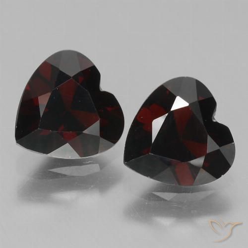 1.73ctw Naturel Rouge foncé Grenat pyrope, Cœur, VVS-VS