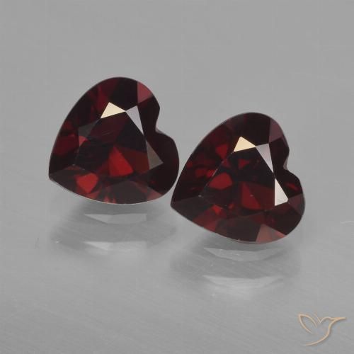 1.79ctw Naturel Rouge foncé Grenat pyrope, Cœur, VVS-VS