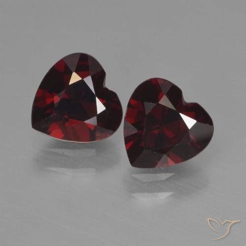 1.78ctw Naturel Rouge foncé Grenat pyrope, Cœur, VVS-VS