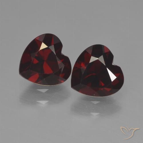 1.77ctw Naturel Rouge foncé Grenat pyrope, Cœur, VVS-VS