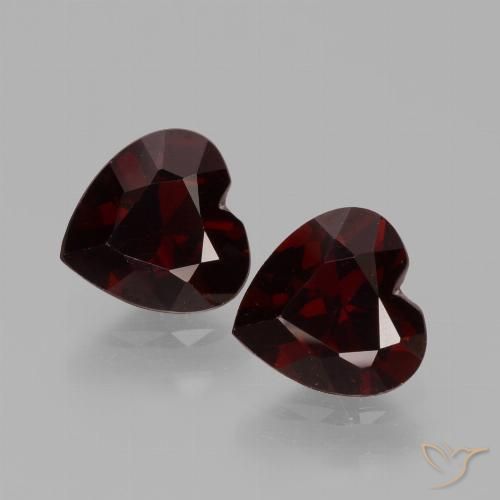 1.87ctw Naturel Rouge foncé Grenat pyrope, Cœur, VVS-VS