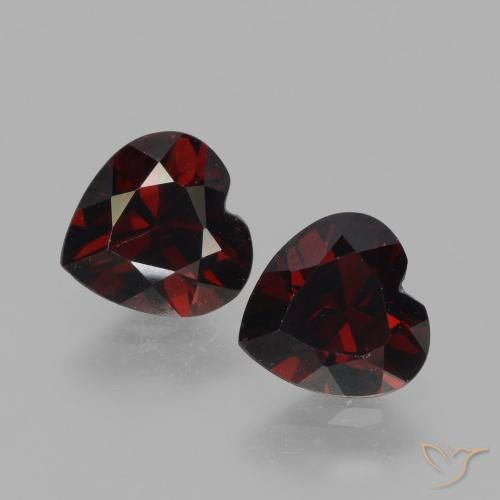 1.74ctw Naturel Rouge noirâtre Grenat pyrope, Cœur, VVS-VS