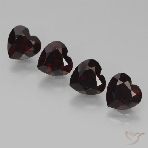 3.81ctw Naturel Rouge foncé Grenat pyrope, Cœur, VVS-VS