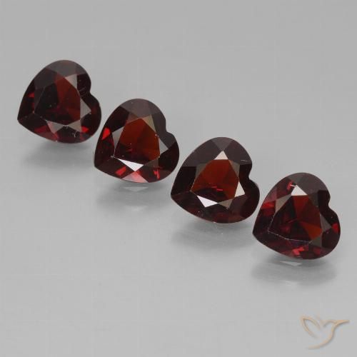 3.07ctw Naturel Rouge foncé Grenat pyrope, Cœur, VVS-VS