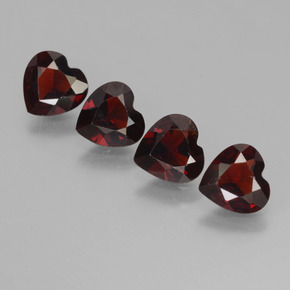 Achetez naturel 2,84ct rouge grenat pyrope gems, forme de coeur, en provenance mozambique chez gemselect. en stock, livraison internationale!