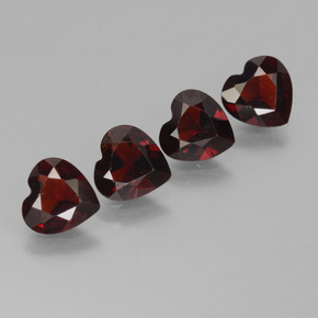 Achetez naturel 2,84ct rouge grenat pyrope gems, forme de coeur, en provenance mozambique chez gemselect. en stock, livraison internationale!