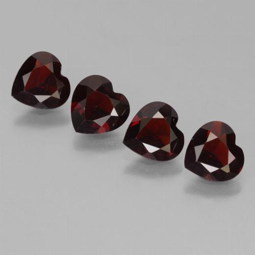 Achetez naturel 2,74ct rouge grenat pyrope gems, forme de coeur, en provenance mozambique chez gemselect. en stock, livraison internationale!