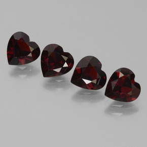 Achetez naturel 3.12ct Rouge foncé Grenat pyrope gems, Forme de coeur, En provenance Mozambique chez GemSelect. En stock, livraison internationale!
