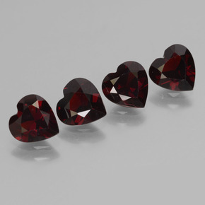 Achetez naturel 3.12ct Rouge foncé Grenat pyrope gems, Forme de coeur, En provenance Mozambique chez GemSelect. En stock, livraison internationale!