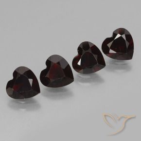 Shop natural 3.23ct Rouge noirâtre Grenat pyrope gems, Cœur, from Mozambique at GemSelect. In stock, global shipping!